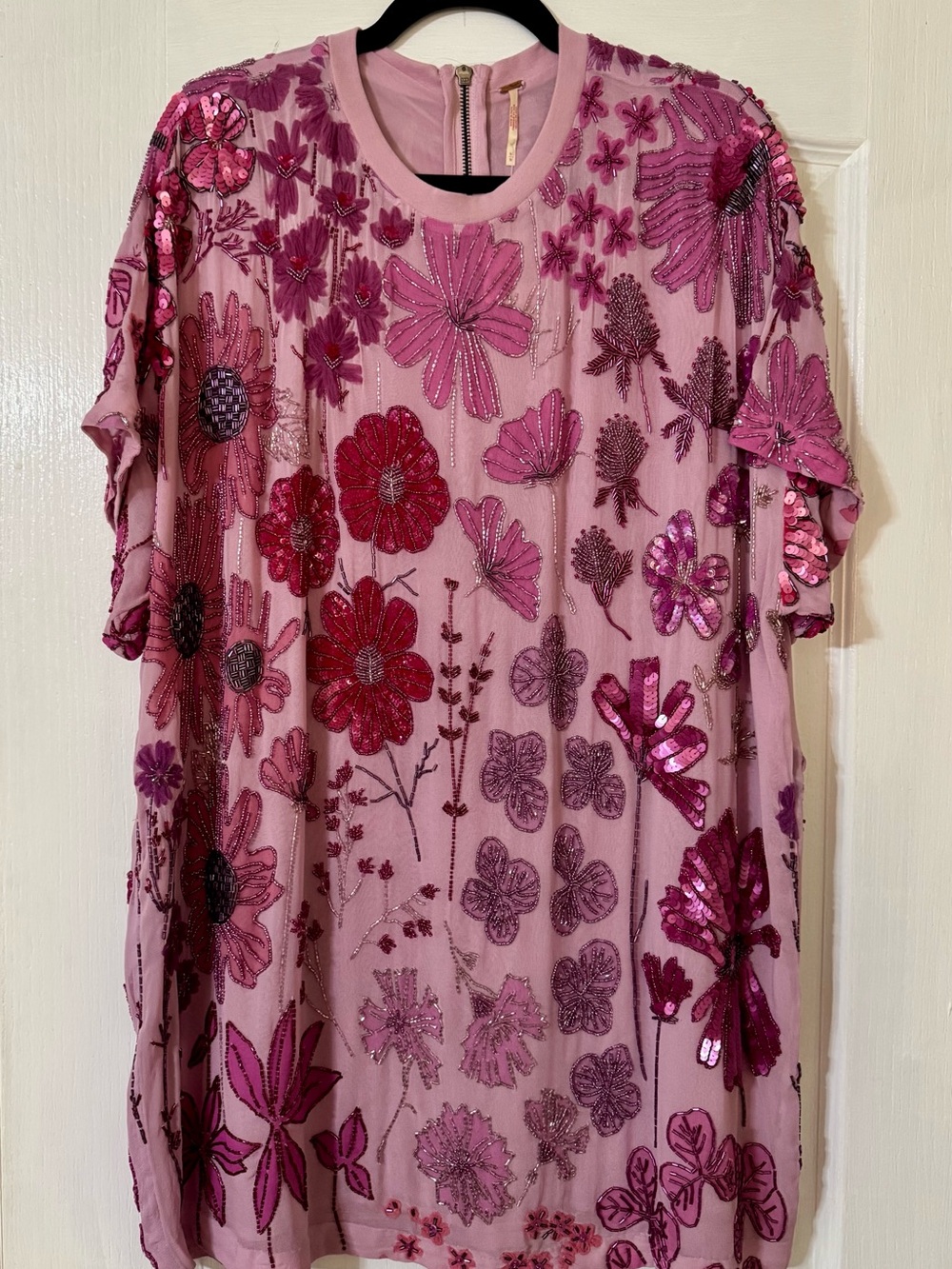 Free People Jewel Mini Dress (Pink/Lilac) - Picture 2 of 6